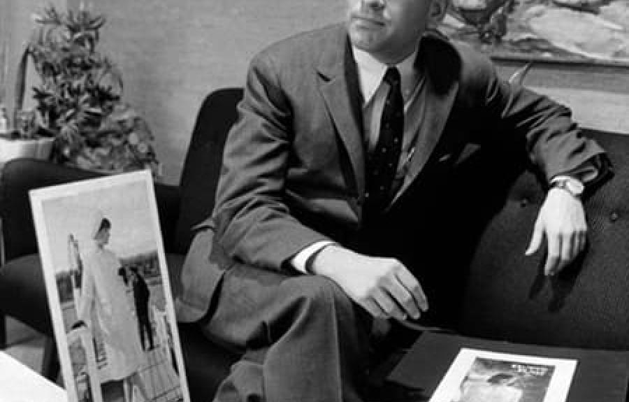 Richard Schwartz in his Manhattan office in 1965. Credit Allyn Baum/The New York Times