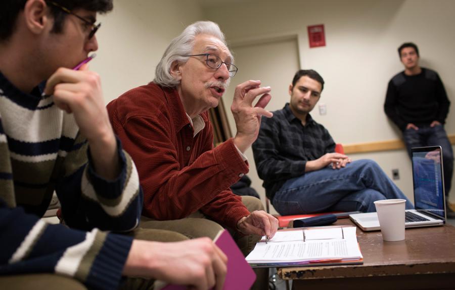 Bruce Levitt with students