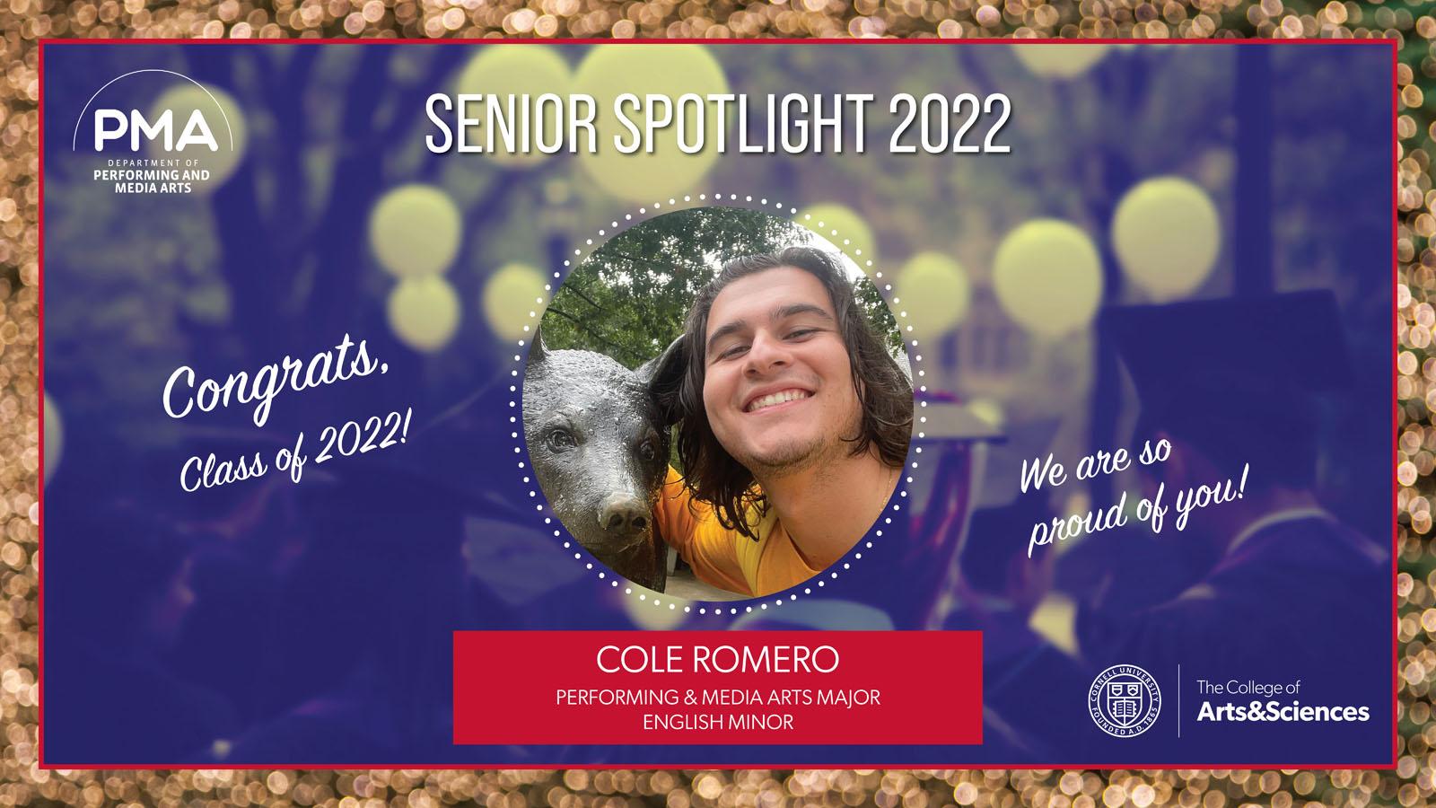 Photo of Graduate Spotlight 2022 Cole Romero