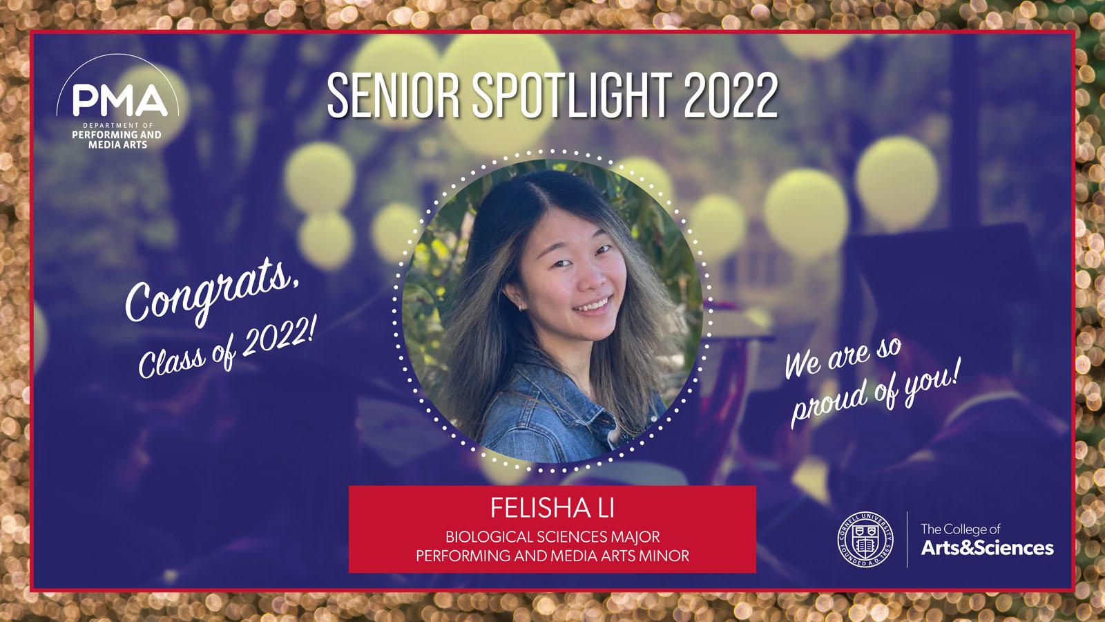 Photo of Graduate Spotlight 2022 Felisha Li