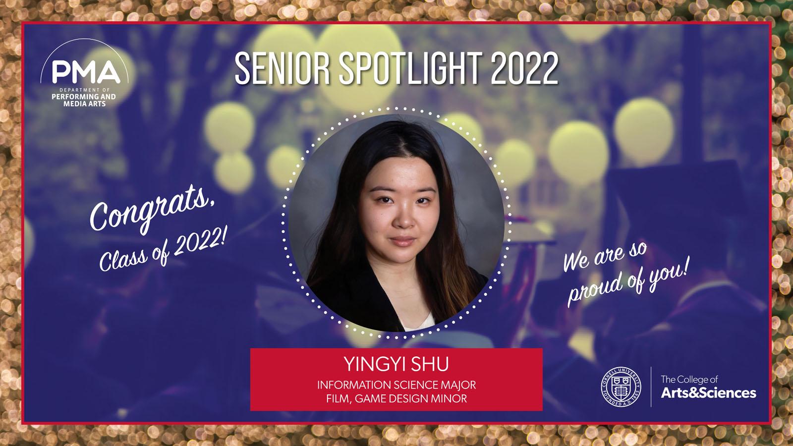 Photo of Graduate Spotlight 2022 Yingyi Shu