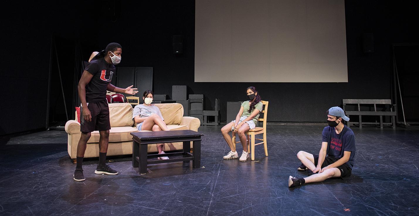 Trence Wilson-Gillem, Amanda Juan, Kriti Sinha and Tim Johnson playing a version of Owen’s family. Photo by Youngsun Palmer