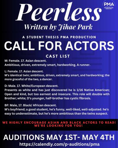 Call for Actors - Peerless flyer