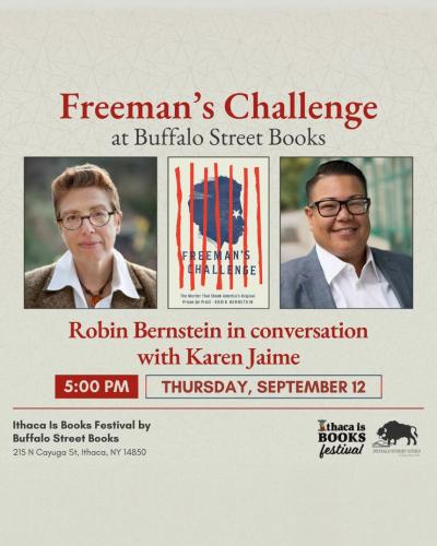 Karen Jaime in Conversation with Robin Bernstein at Buffalo Street Books on Thursday, September 12, 5pm.