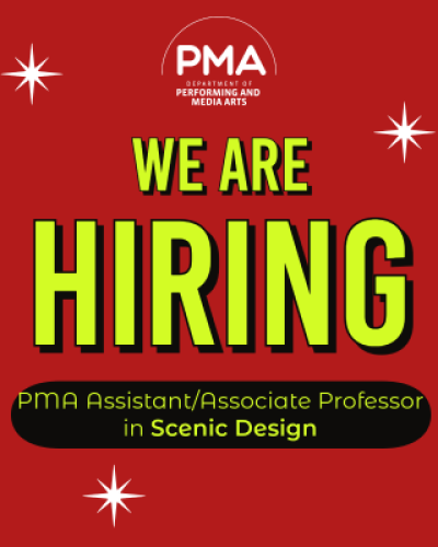 We are hiring PMA Assistant/Associate Professor in Scenic Design