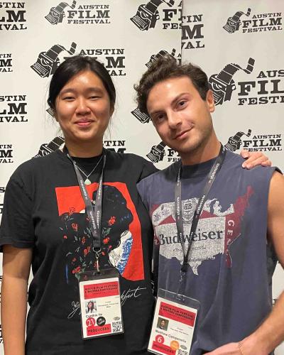 Cynthia He and Matthew Campanella at the Austin Film Festival