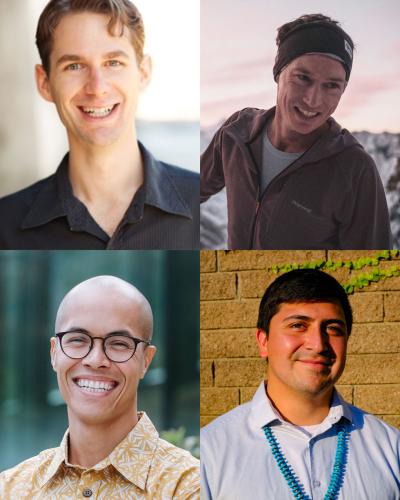 Clockwise from top left: Theo Black, Dakota Jones, Michael Charles, Steven Mana‘oakamai Johnson 