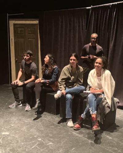 Actors of Habla/Speak in rehearsal