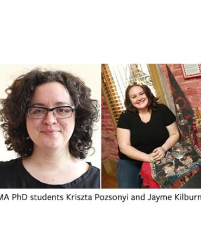 PMA PhD students Kriszta Pozsonyi and Jayme Kilburn